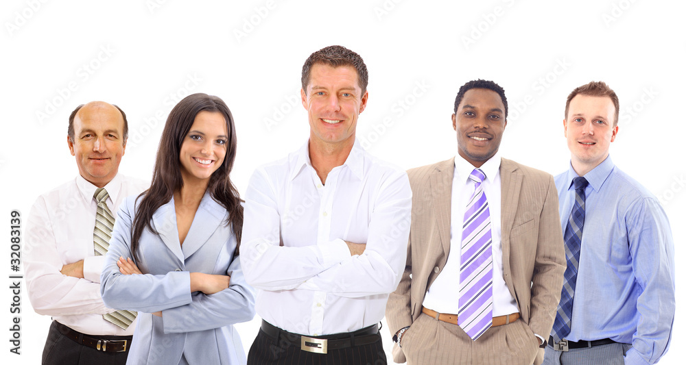 Group of business people. Isolated over white background Group of business people. Isolated over white background