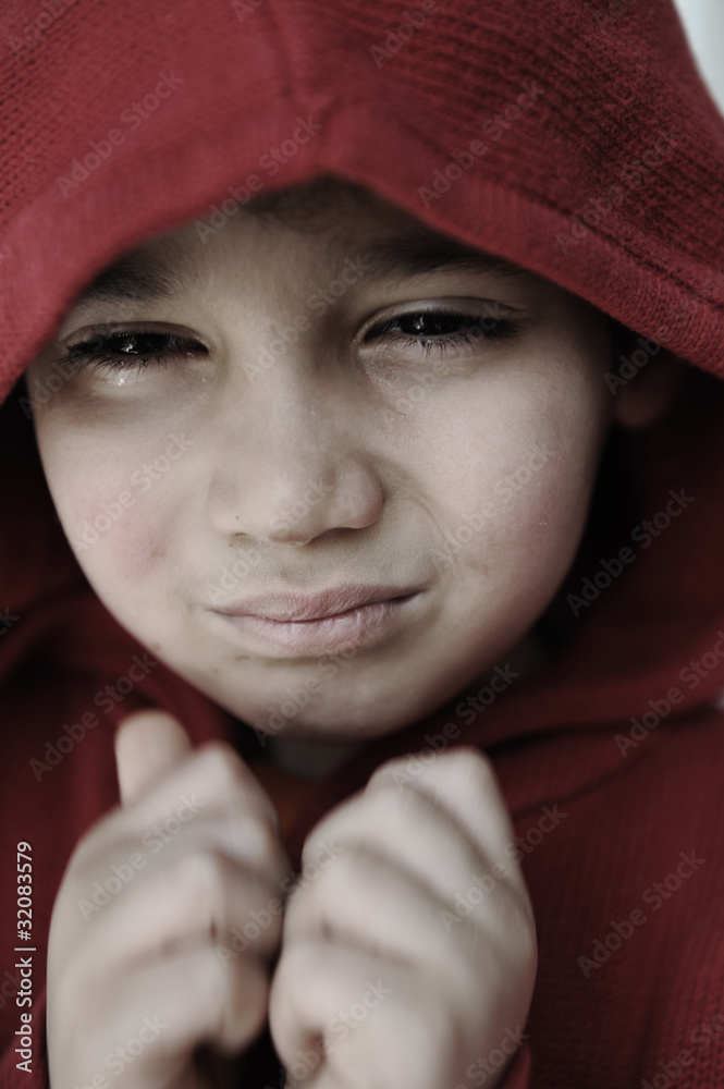 Boy, afraid, worried Boy, afraid, worried