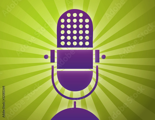 Retro microphone poster