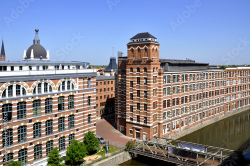 Leipzig Plagwitz Buntgarnwerke am Elsterkanal