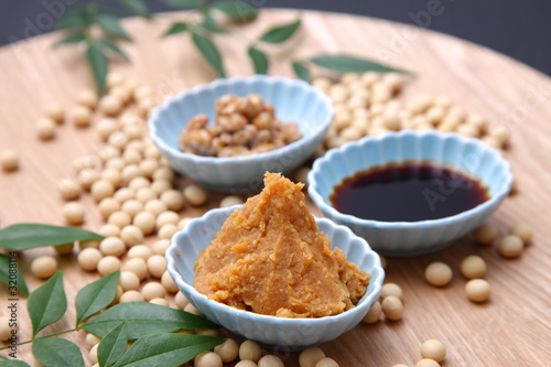 japanese typical soybean processed food photo