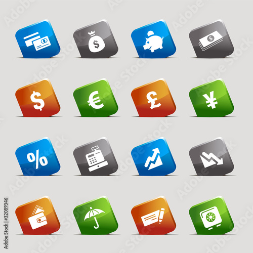 Cut Squares - Finance icons