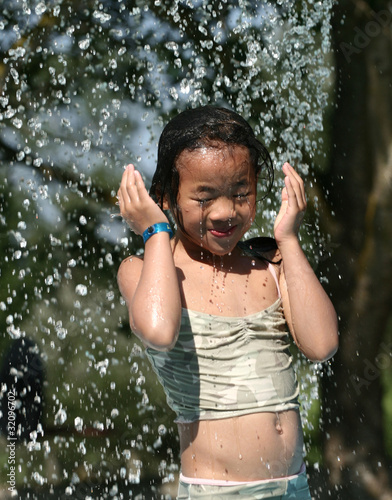 child  and water