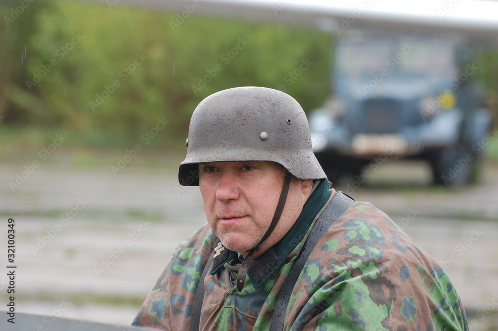 German soldier.WW2 reenacting. Kiev,Ukraine