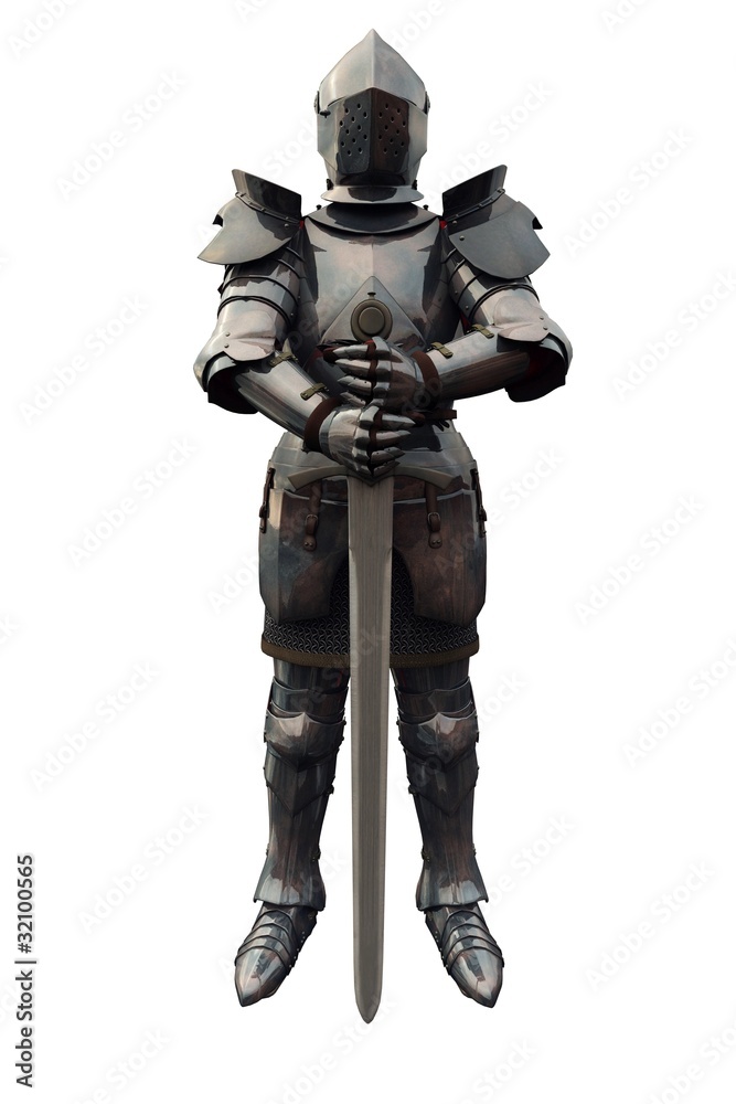 Fifteenth Century Medieval Knight with Sword