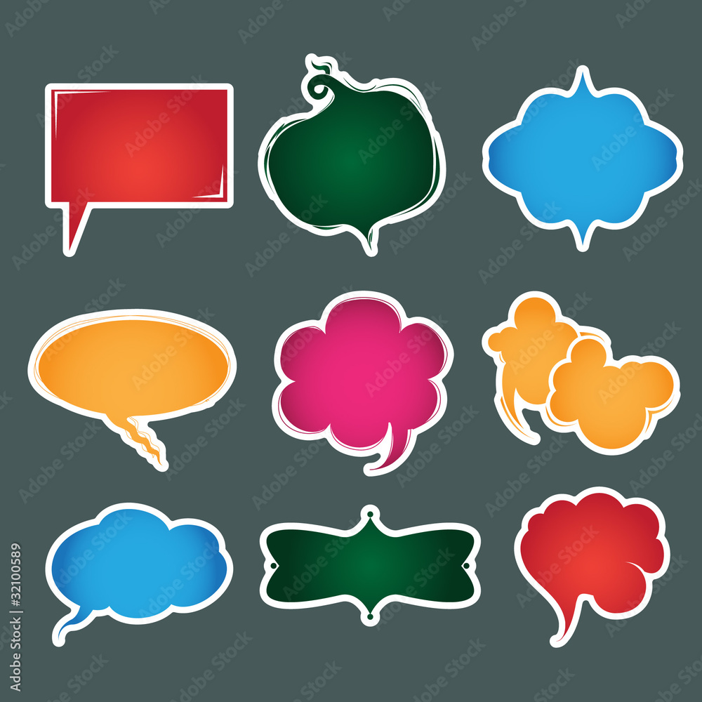Abstract origami speech bubble vector background Abstract origami speech bubble vector background
