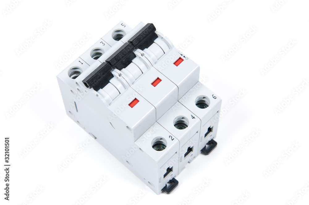 three phase safety switch in OFF position three phase safety switch in OFF position