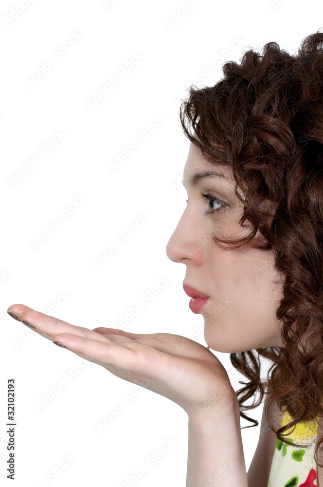 Woman Blowing a Kiss Woman Blowing a Kiss