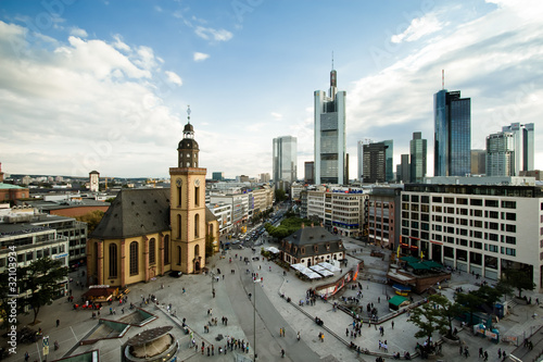 Skyline downtown of Frankfurt city