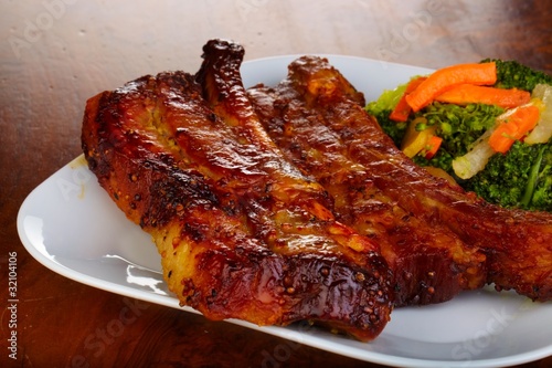 Spare Ribs and Vegetables photo