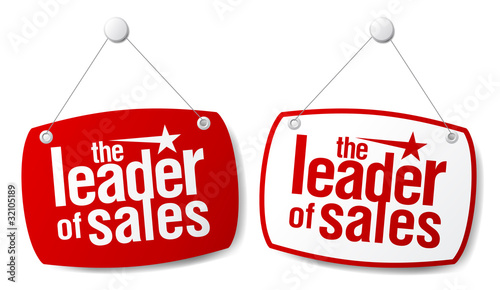 The leader of sales signs.