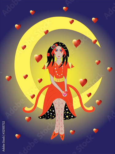 The romantic girl