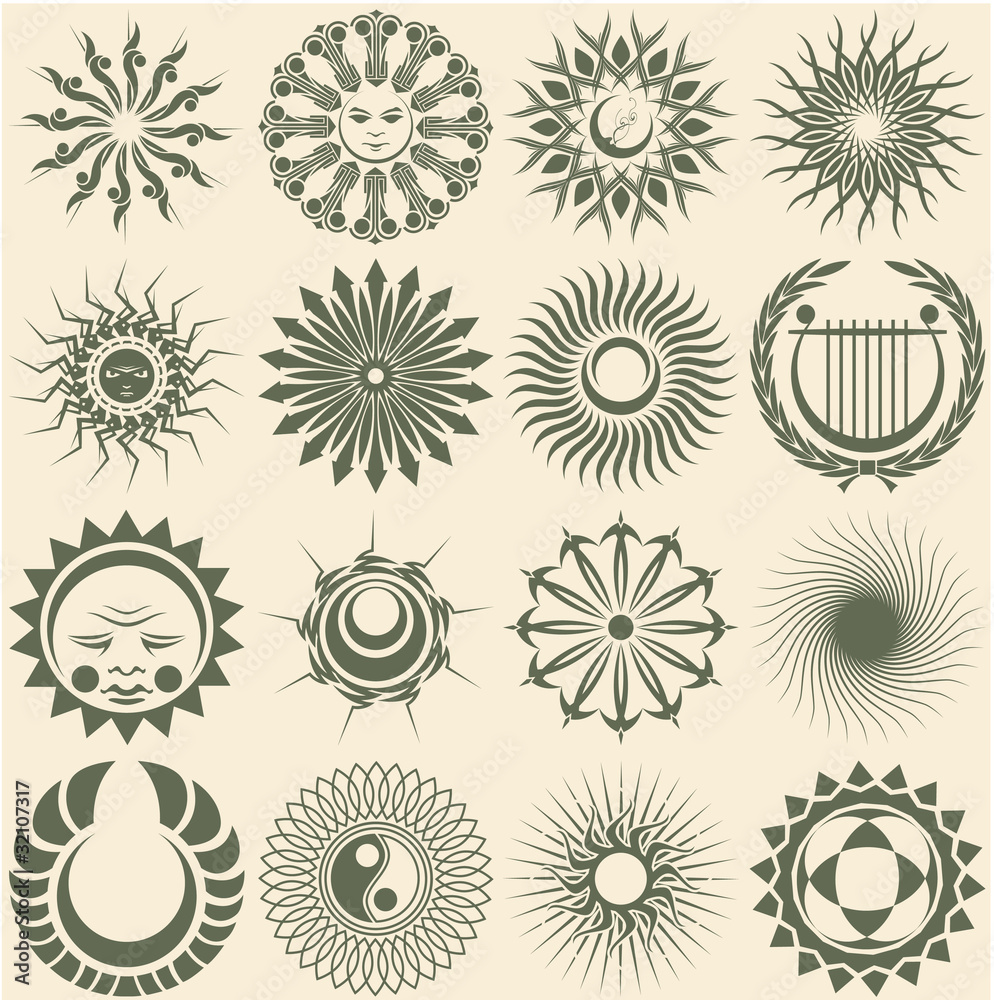 Design elements on the basis of a circle Design elements on the basis of a circle