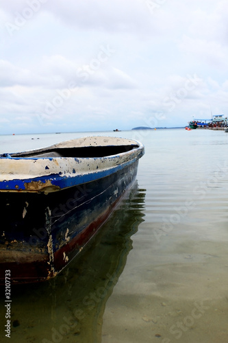 Old boat on the beach.