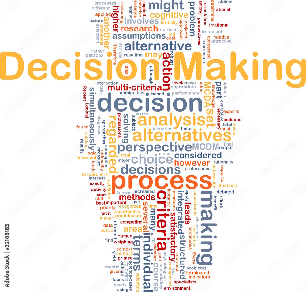Decision making background concept