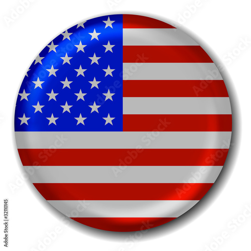 Stylish 3D Round USA Flag