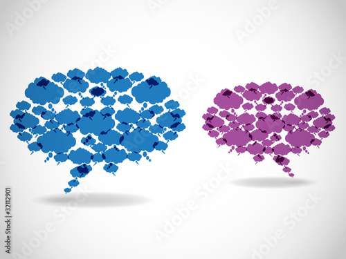 Abstract two chat box .