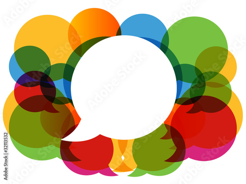 colorful dialog bubbles vector.