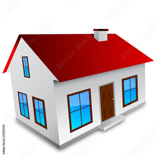 casa, 3d, immobiliare