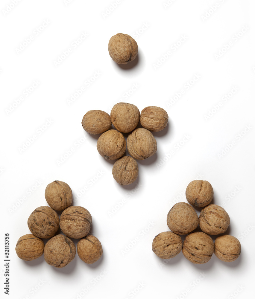 Walnuts isolated on a white background Walnuts isolated on a white background