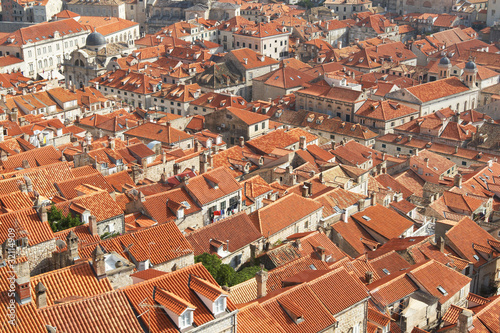 Croatia, Dubrovnik. The top view of the old town