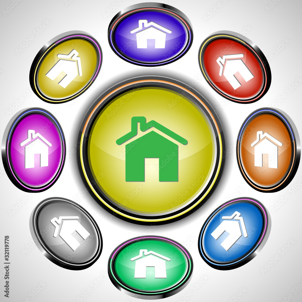 Home. Vector internet buttons. 8 different projections. Home. Vector internet buttons. 8 different projections.