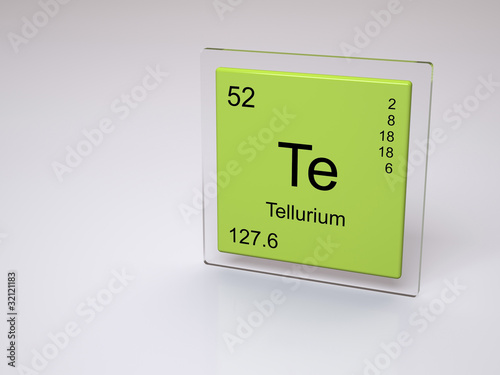 Fotografie Tellurium - symbol Te - chemical element of the periodic table