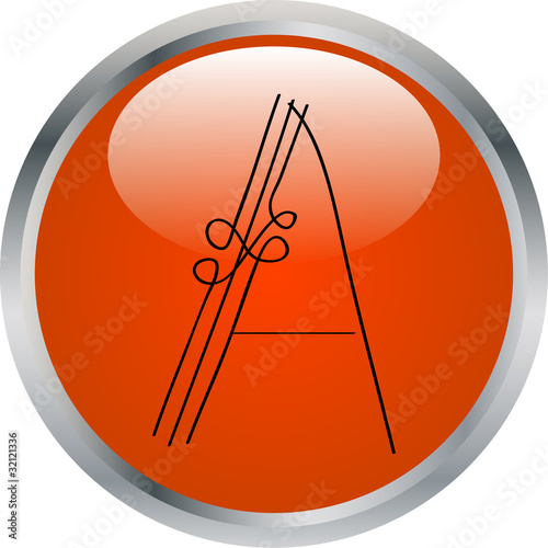 letter in button - vector