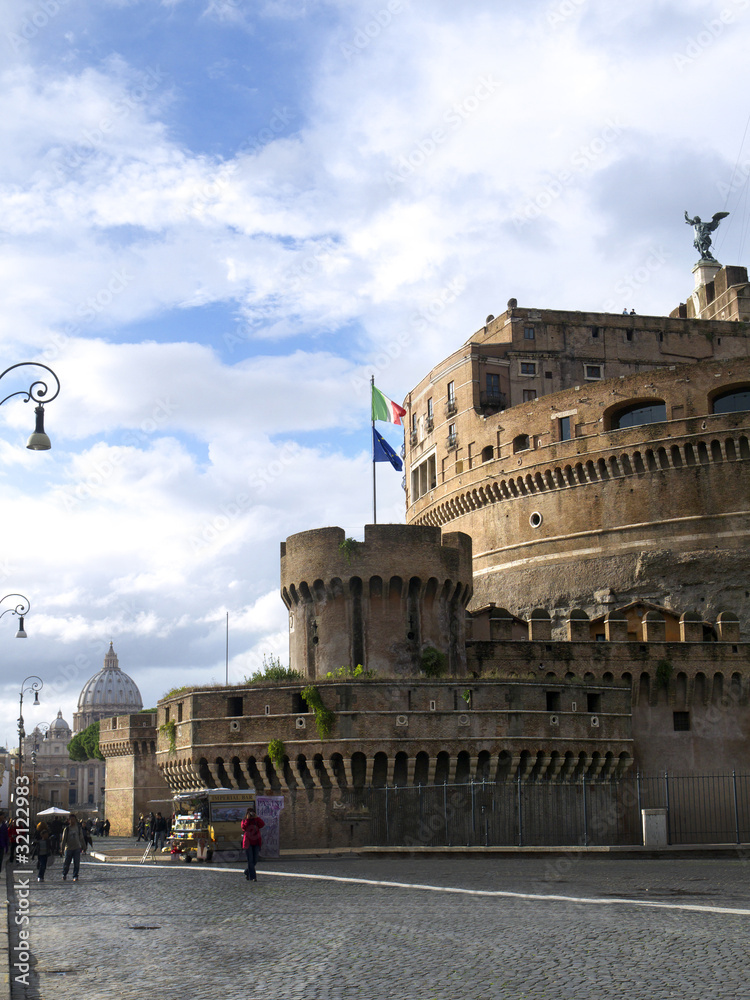 The Castel Sant Angelo in Rome Italy