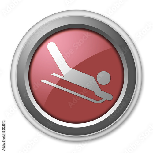 Red 3D Style Button "Sledding"
