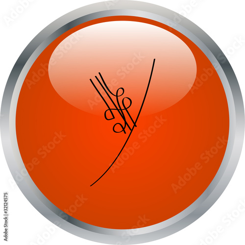 letter in button - vector