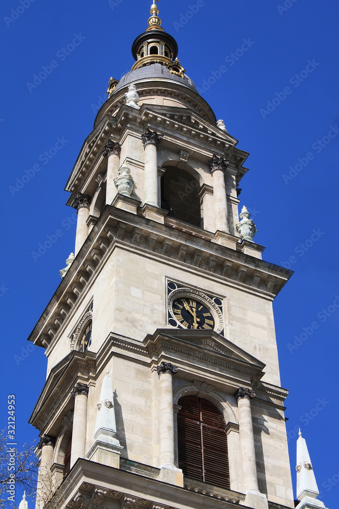 Tower of Saint Stephen basilica in Budapest
