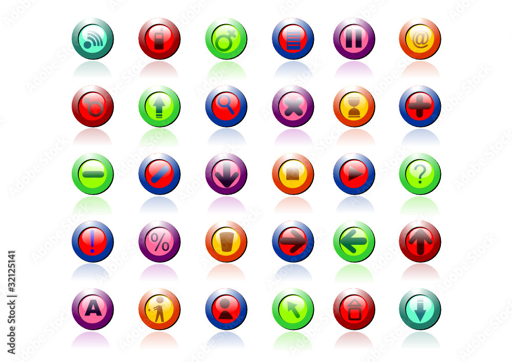 different glassy icons different glassy icons