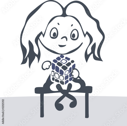 girl with a logic game