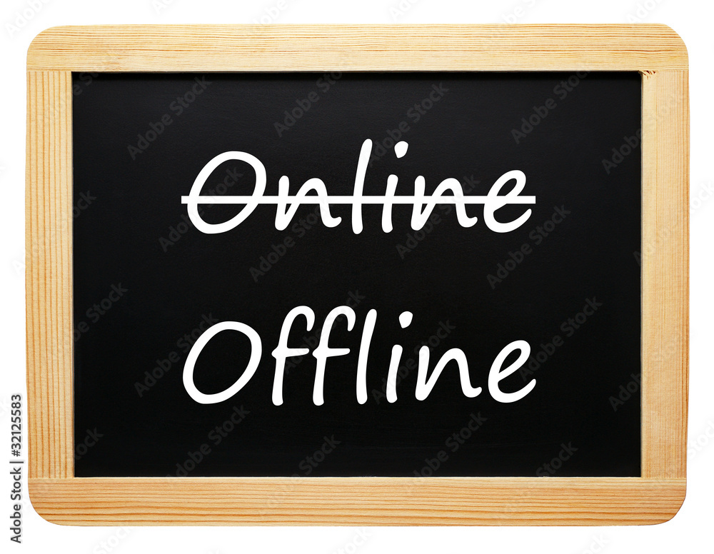 Obraz premium Offline statt Online
