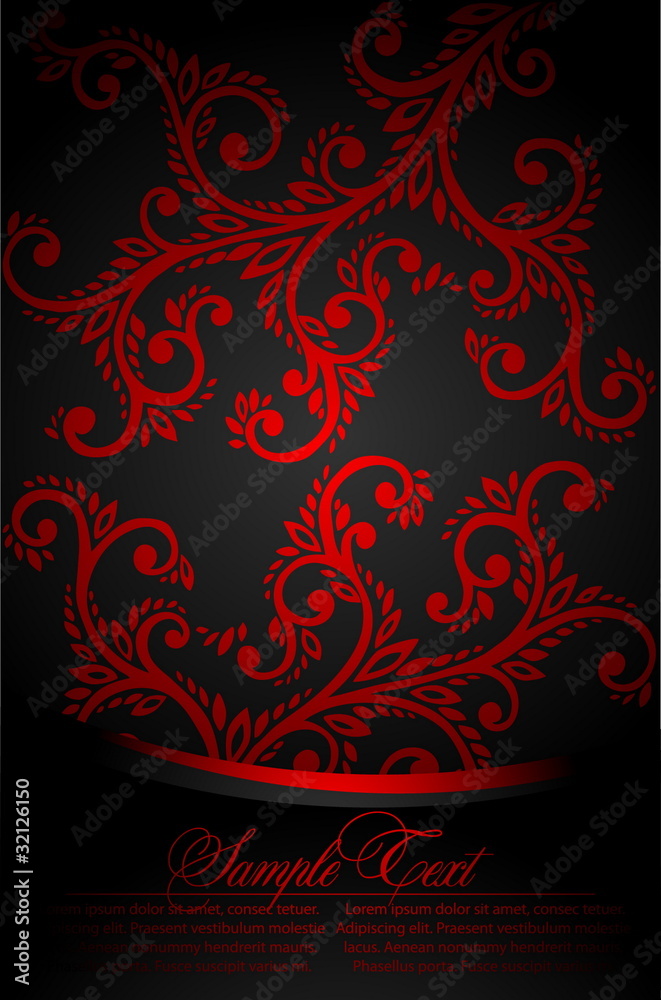 abstract red ornate background abstract red ornate background