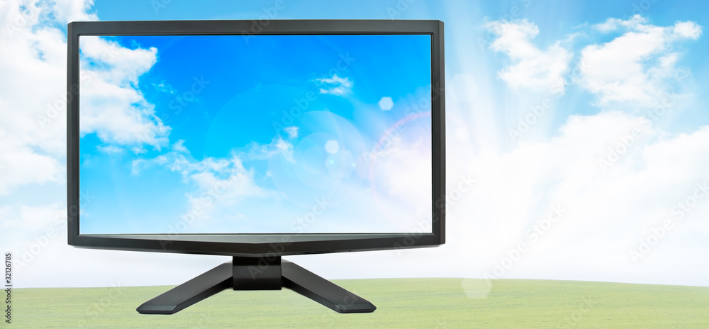 Fototapeta premium Monitor with the contrast of the display