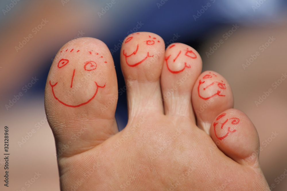 Naklejka premium Lustige Zehen