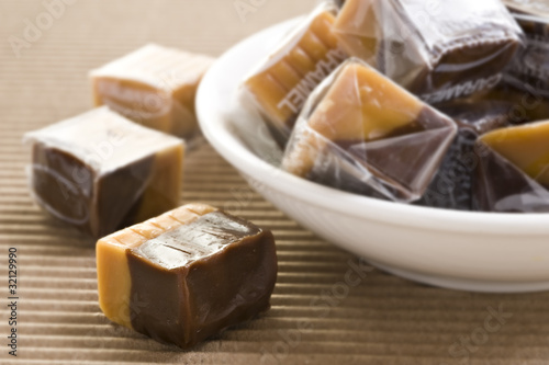 Cream caramel and chocolate sweets