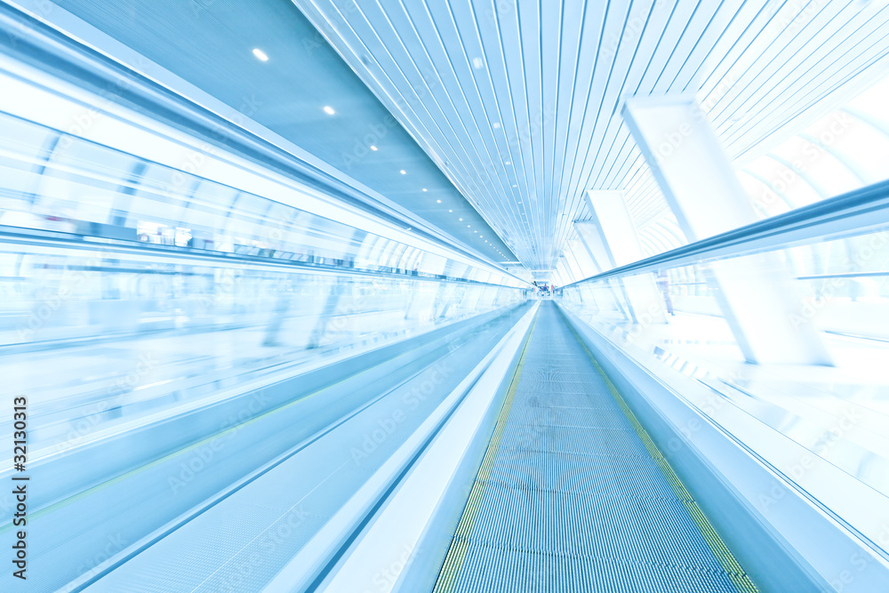 futuristic escalator inside contemporary airport futuristic escalator inside contemporary airport