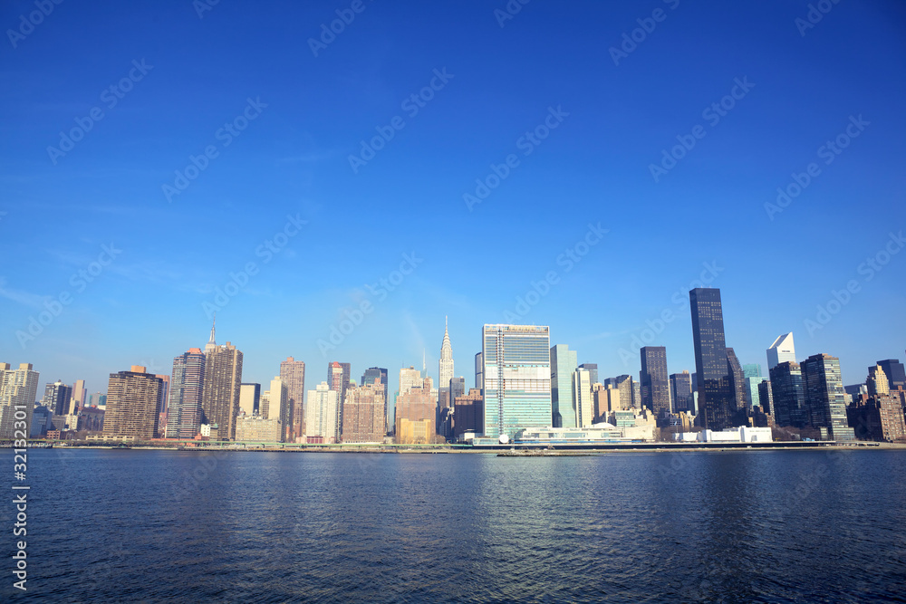 New York City Manhattan midtown skyline, USA