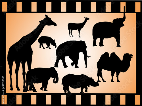 Gruppe afrikanischer Wildtiere