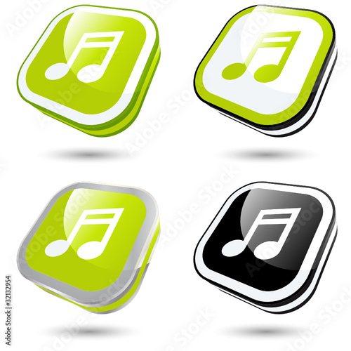 musik note icon 3D
