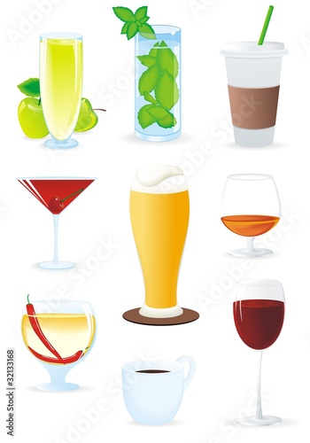 set of drinks