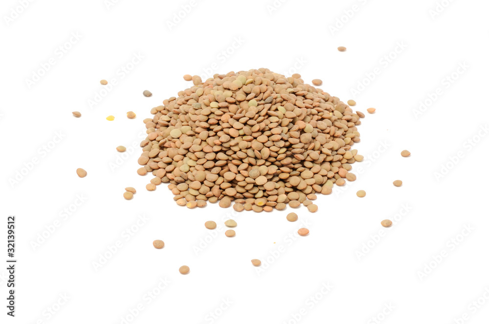 Lentils Isolated on White Background Lentils Isolated on White Background