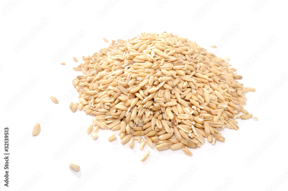 Whole Oats Isolated on White Background Whole Oats Isolated on White Background