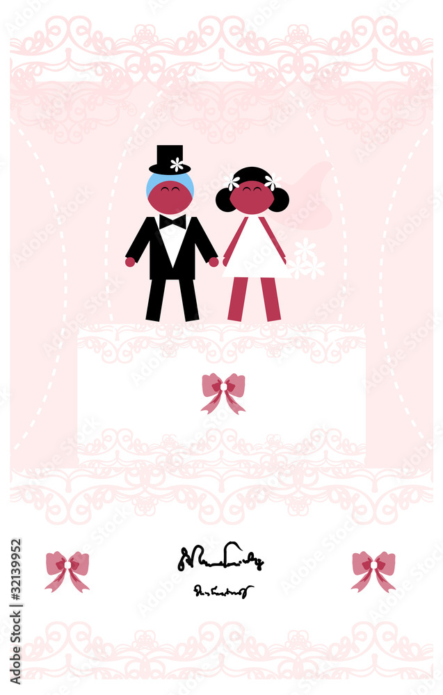 Fototapeta premium Wedding invitation /love couple card