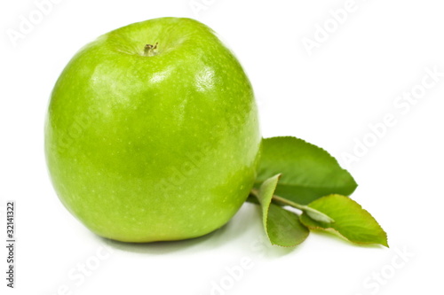 Jabłko z liściem #020