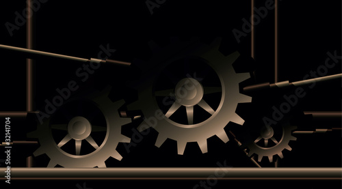 Steampunk industrial background