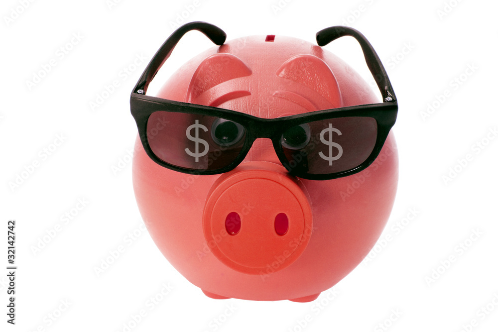 Piggybank with Sunglasses Piggybank with Sunglasses